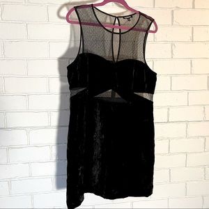 Express black velvet dress size 18